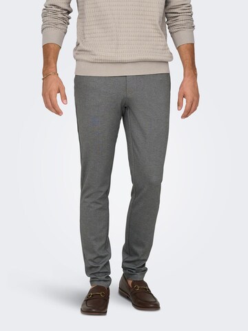 Only & Sons - Slimfit Pantalón chino 'ONSMark' en gris: frente