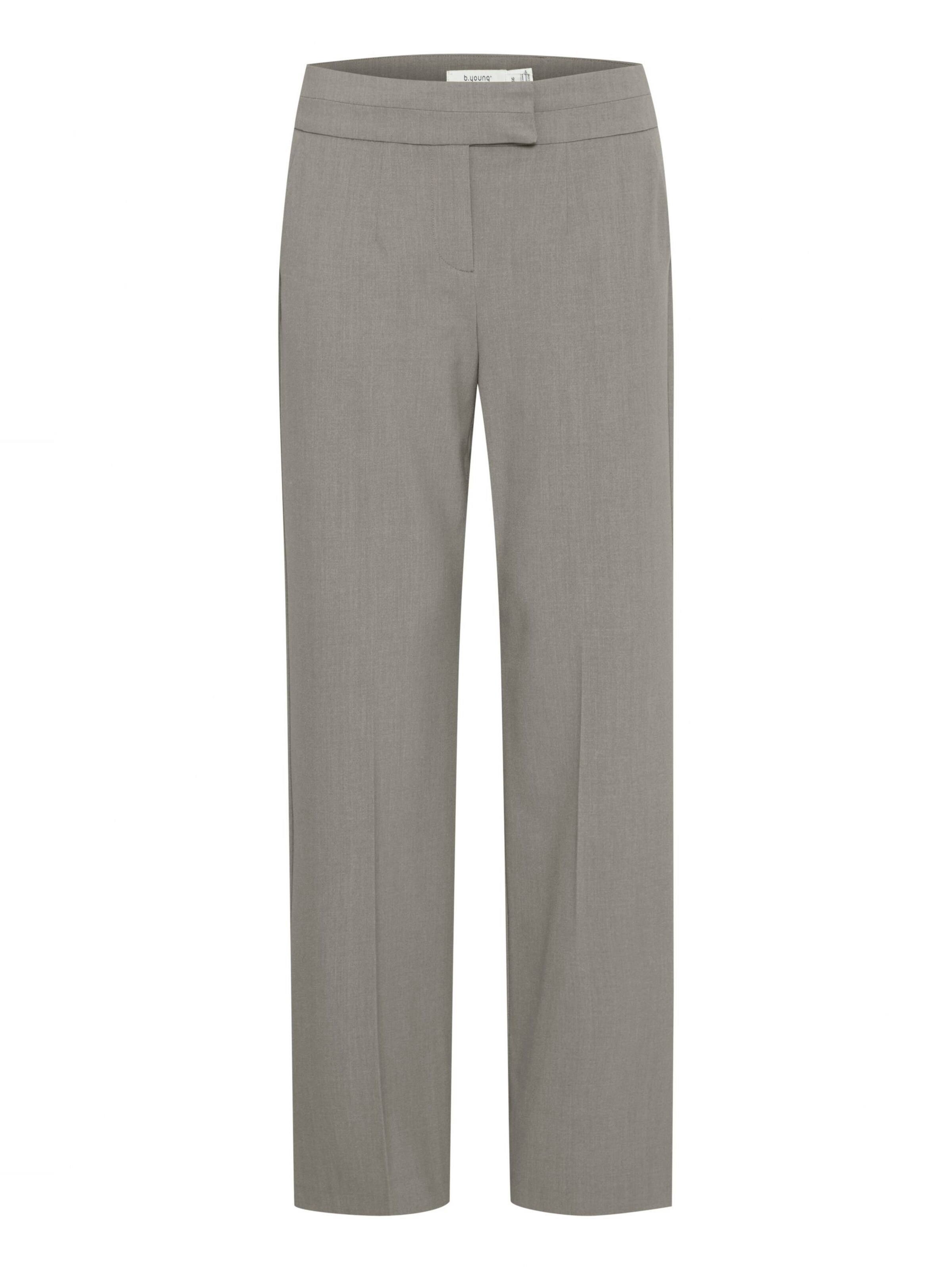 Regular Pantalon à plis 'Danta' b.young en gris : devant