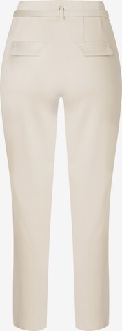 MORE & MORE Slim fit Pleat-Front Pants in Beige