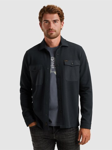 PME Legend Regular fit Button Up Shirt 'Shirt jacket with waffle texture' in Blue: front