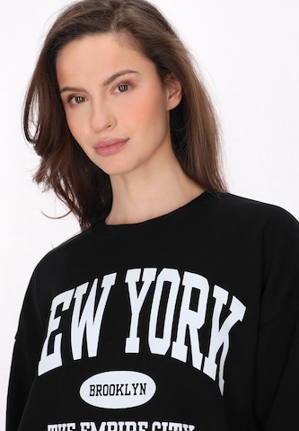 usha BLUE LABEL Sweatshirt 'Fashion Look' in Black