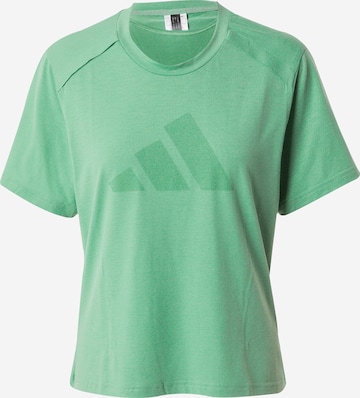 ADIDAS PERFORMANCE Functioneel shirt 'POWER' in Groen: voorkant