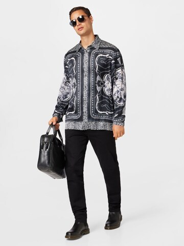 Just Cavalli Comfort fit Button Up Shirt in Black