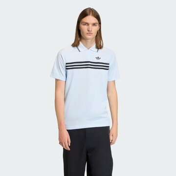 ADIDAS ORIGINALS Poloshirt 'CHEST STRIPES SLIM' in Blau: Vorderseite
