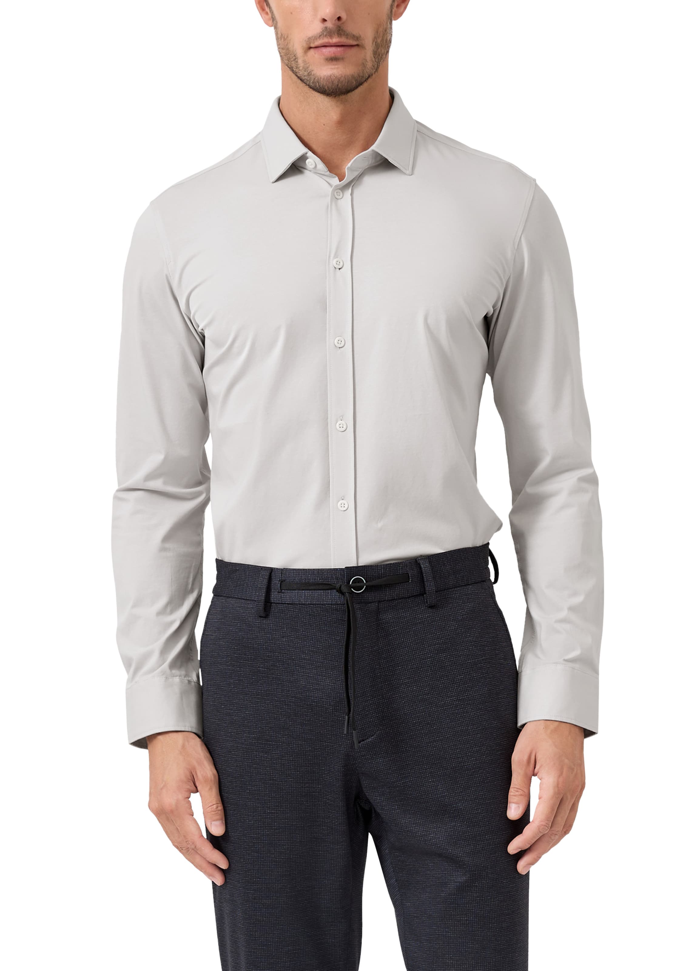 s.Oliver Regular fit Overhemd in Grijs