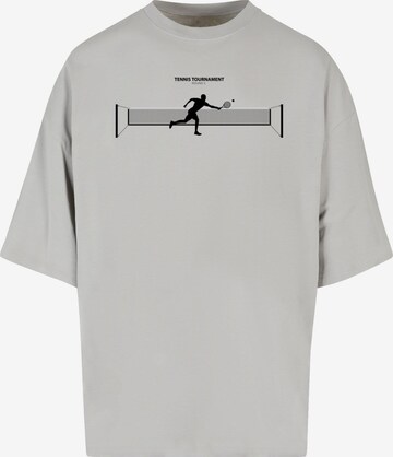 Merchcode Shirt 'Tennis Round 1' in Grey: front