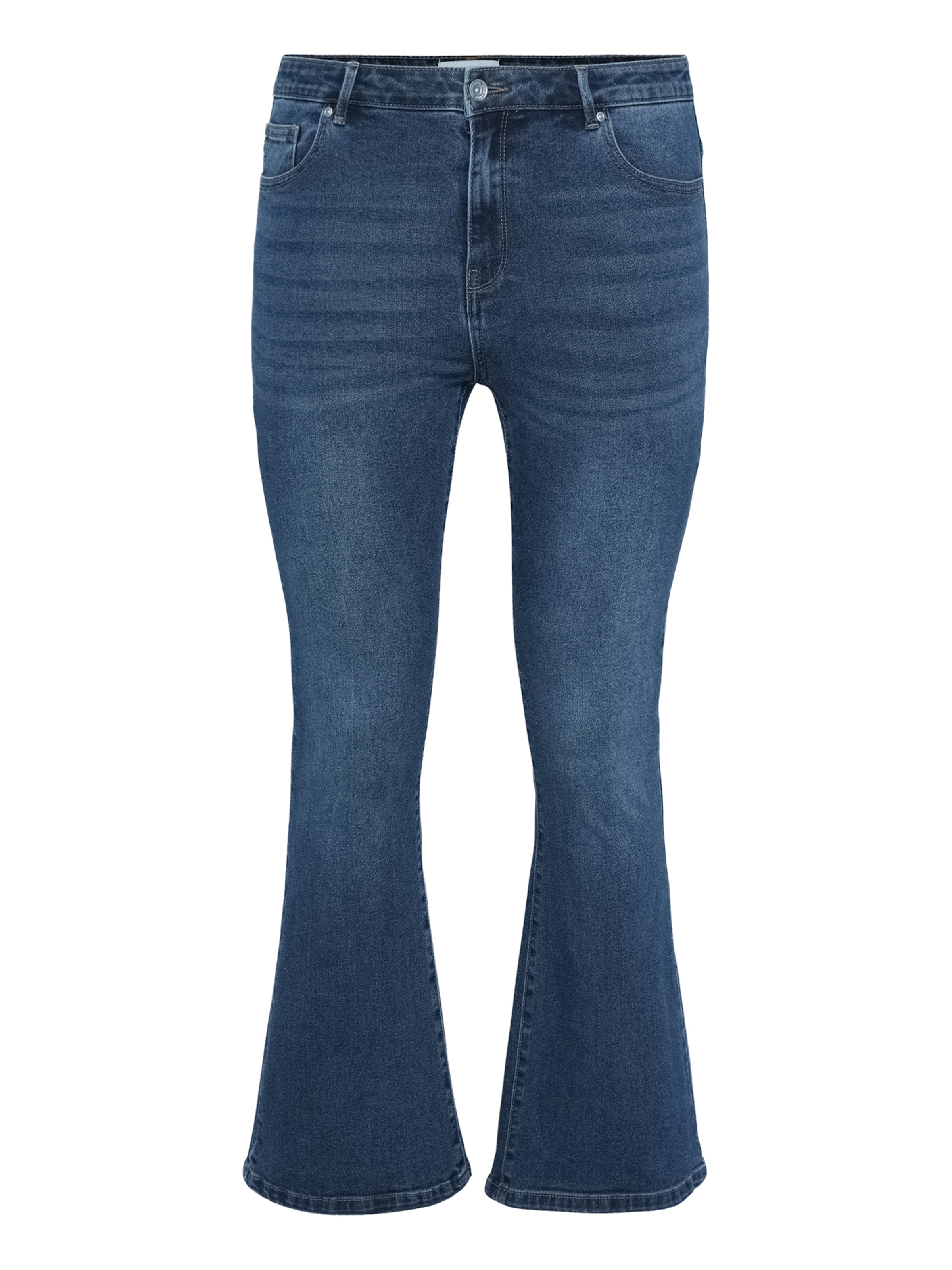 ONLY Carmakoma Rozkloszowany krój Jeansy 'CARREESE' w kolorze niebieski: przód