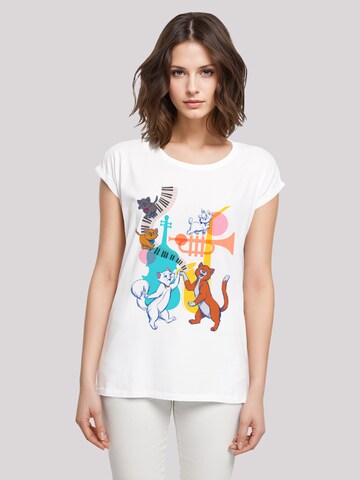 T-shirt 'Disney Aristocats Dancing' F4NT4STIC en blanc : devant