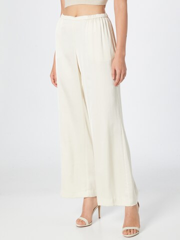 Wide Leg Pantalon 'Harper' WEEKDAY en blanc : devant