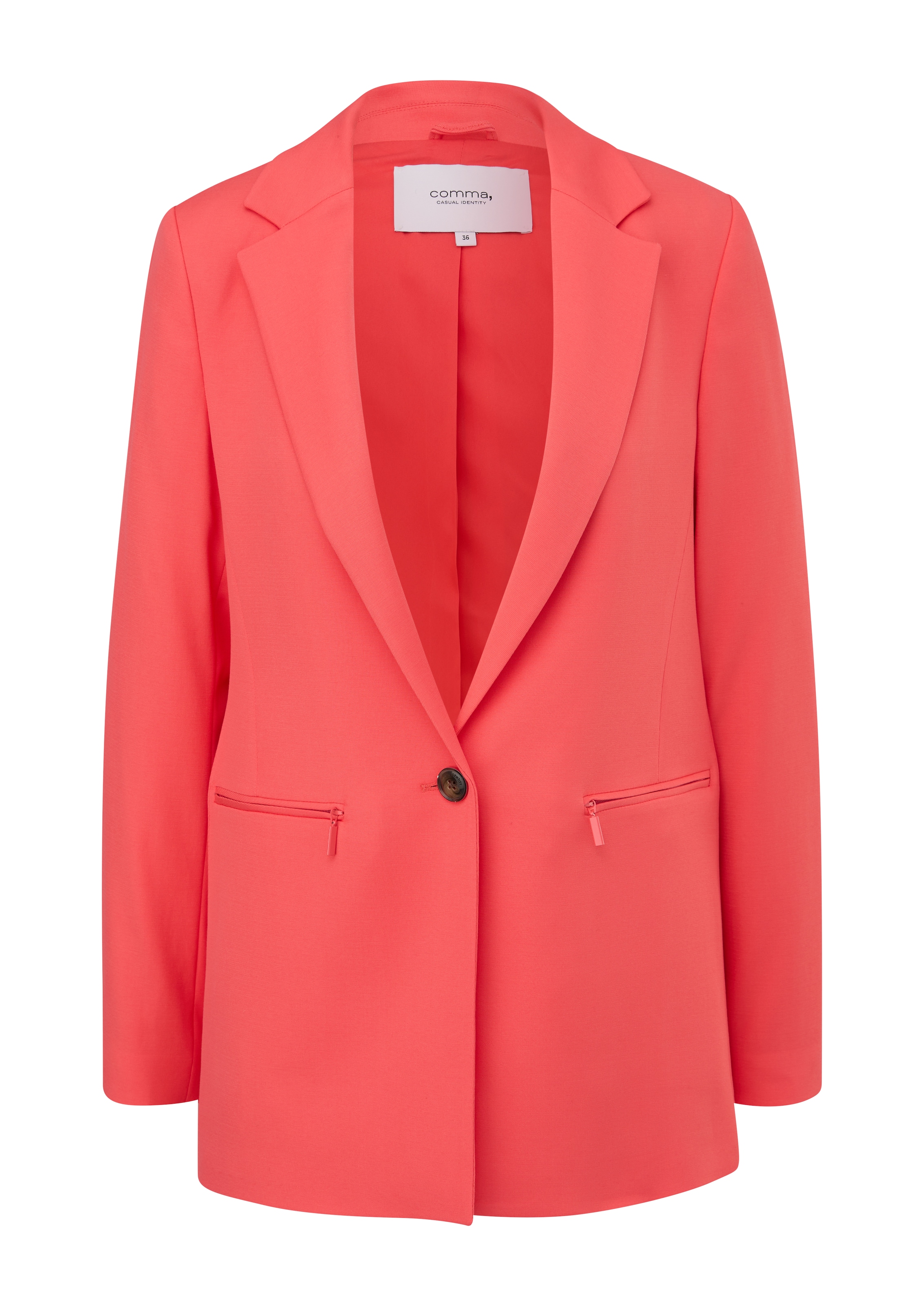 comma casual identity Blazers in de kleur Koraal, Productweergave