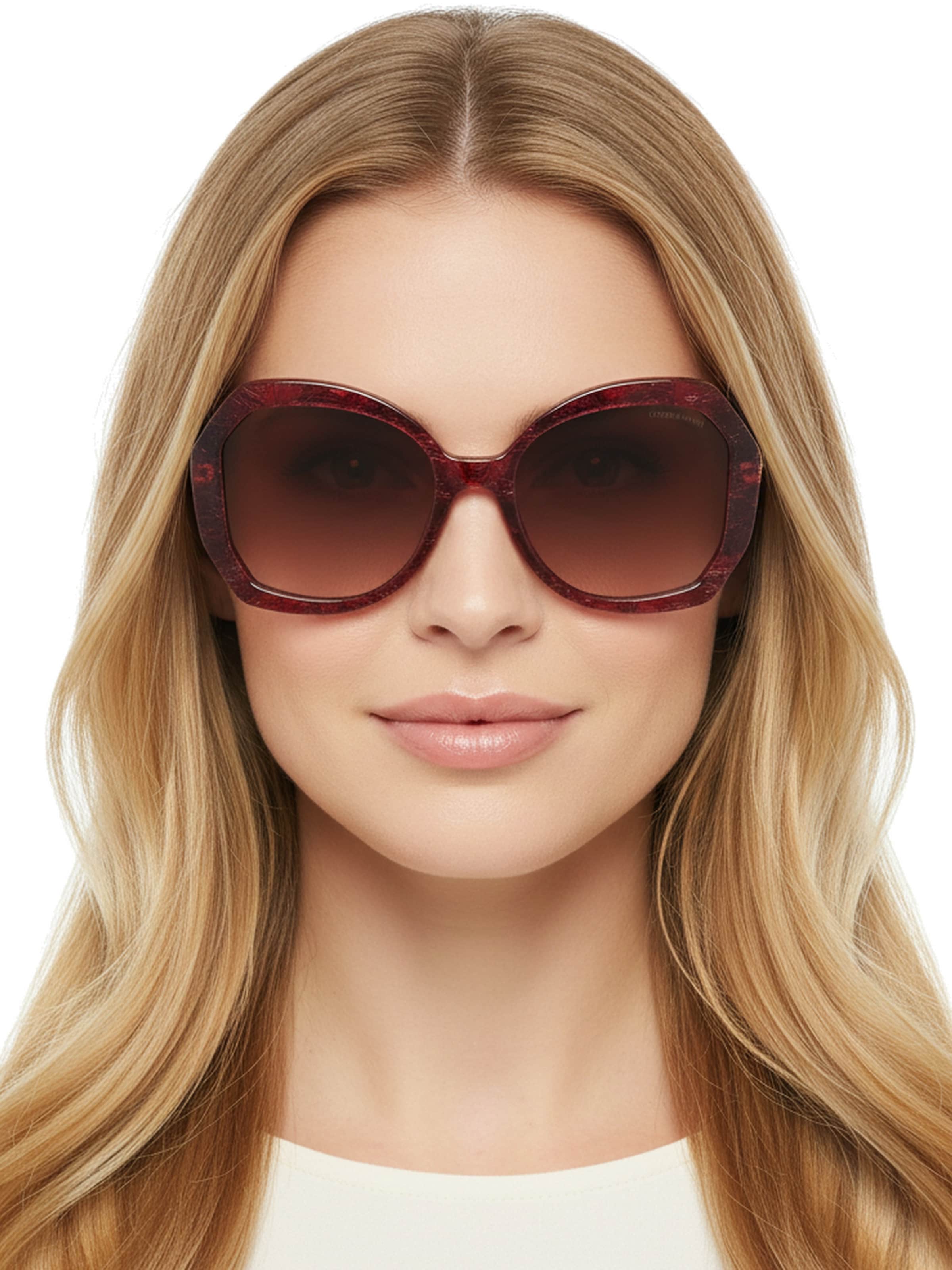 GIORGIO ARMANI - Óculos de sol em vermelho: frente
