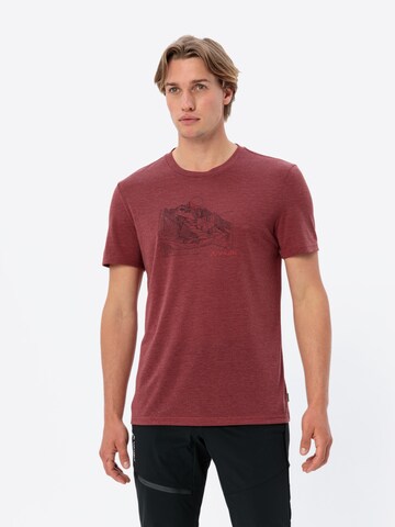 VAUDE Functioneel shirt 'Tekoa' in Rood: voorkant