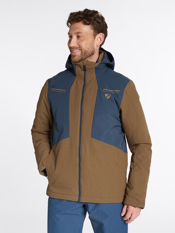 ZIENER Athletic Jacket 'Tafar' in Brown: front