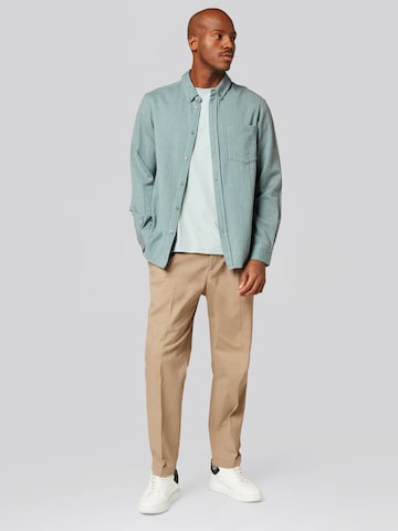 ABOUT YOU x Alvaro Soler Regular fit Button Up Shirt 'Eduard' in Green