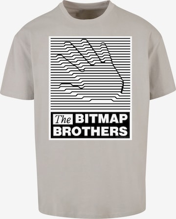 F4NT4STIC Shirt 'Bitmap Bros Retro Gaming SEVENSQUARED' in Grau: predná strana