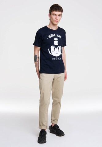 LOGOSHIRT Shirt 'Mega Man' in Blue