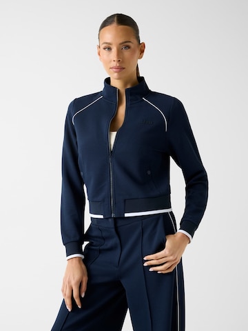 GUESS Zip-Up Hoodie in Blue: front