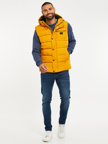 Threadbare Bodywarmer 'Ritcher' in Geel