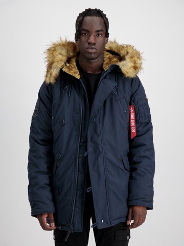 ALPHA INDUSTRIES - Parka de inverno 'Exporer' em azul: frente