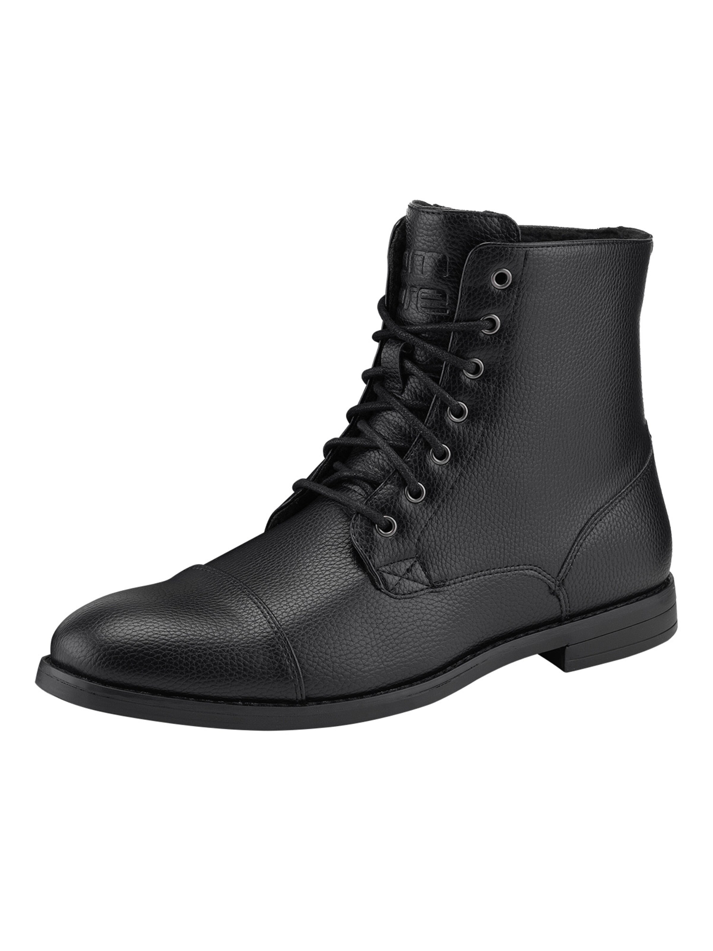 Bottines à lacets 'Fobo-0172' Ombre en noir : devant