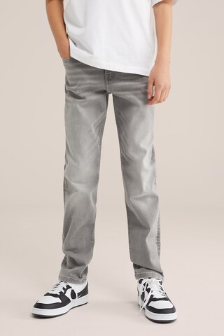 WE Fashion Regular Jeans in Grijs: voorkant