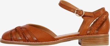 Sandalo 'Ledersandalen „Jinette“' di Emilie Karston in marrone: frontale