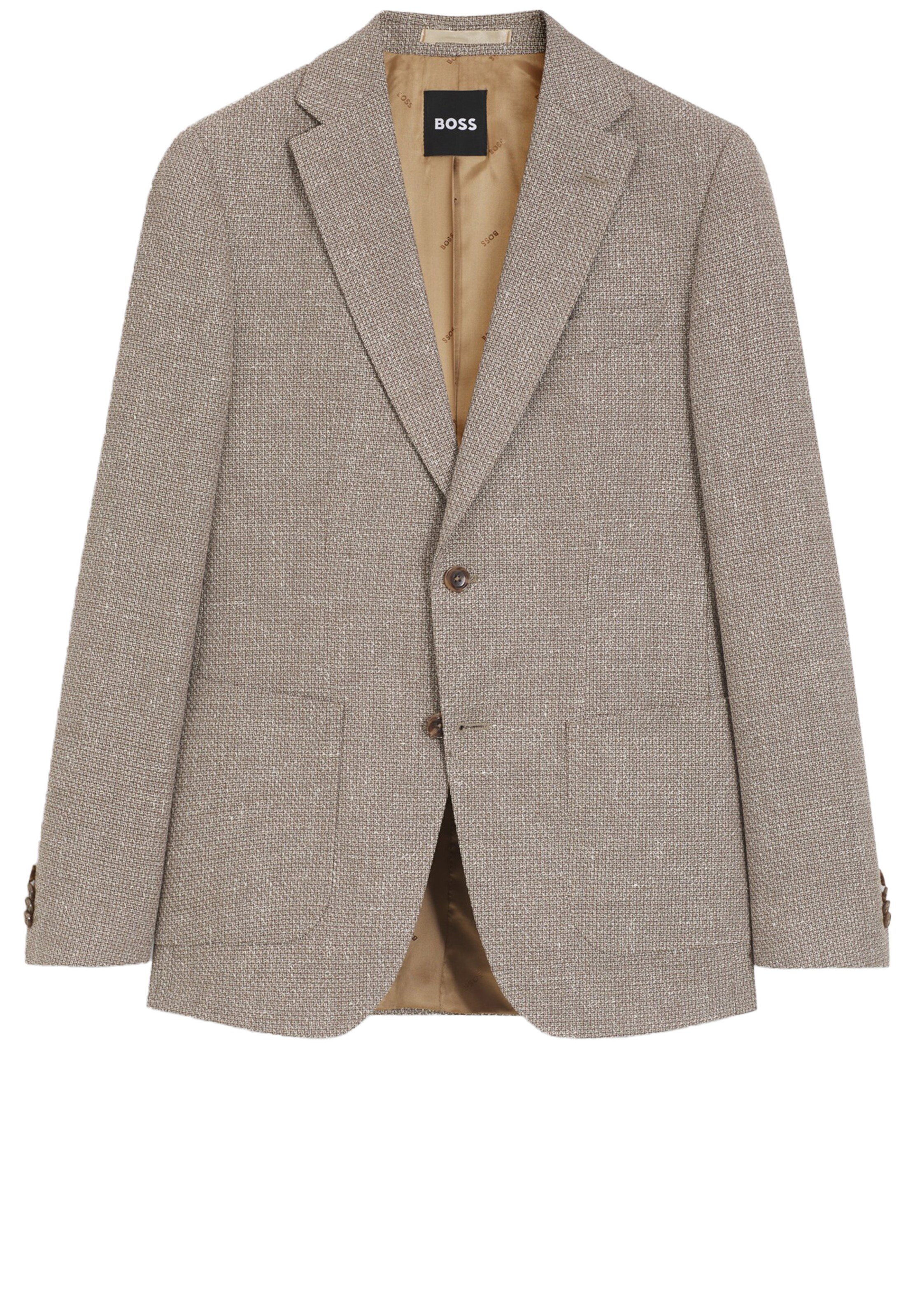 BOSS Slim Fit Sakko 'Hutson' in Beige: Vorderseite