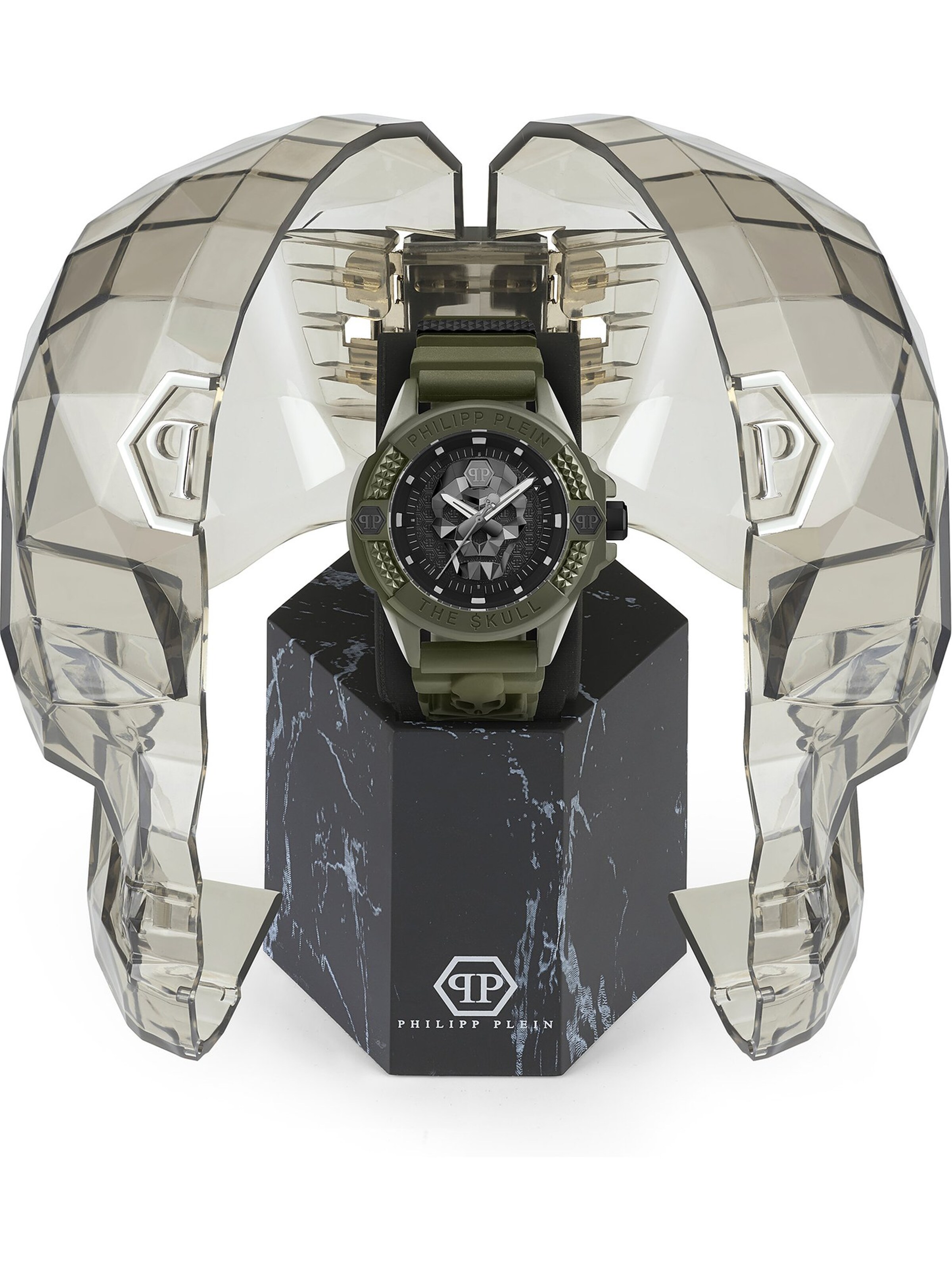 Philipp Plein Analog Watch '$kull' in Green