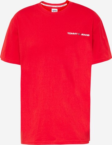 T-Shirt Tommy Jeans en rouge : devant