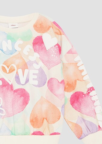Sweat-shirt s.Oliver en blanc