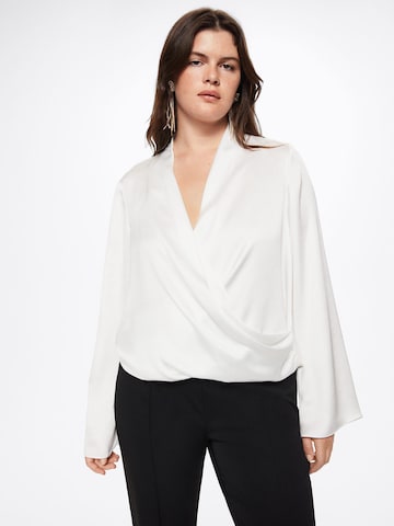 MANGO Blouse 'Cruisie' in Beige: voorkant