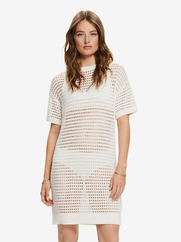 ESPRIT Knitted dress in White: front