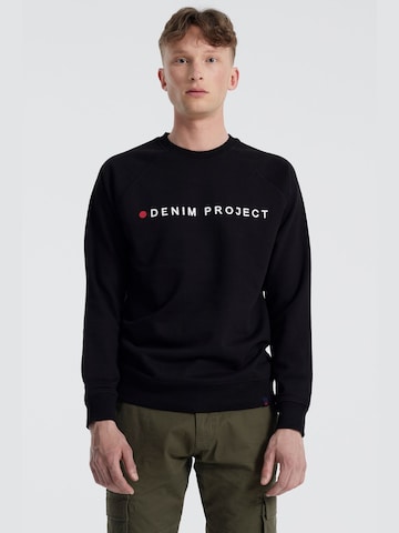 Denim Project Rovný strih Mikina - Čierna: predná strana