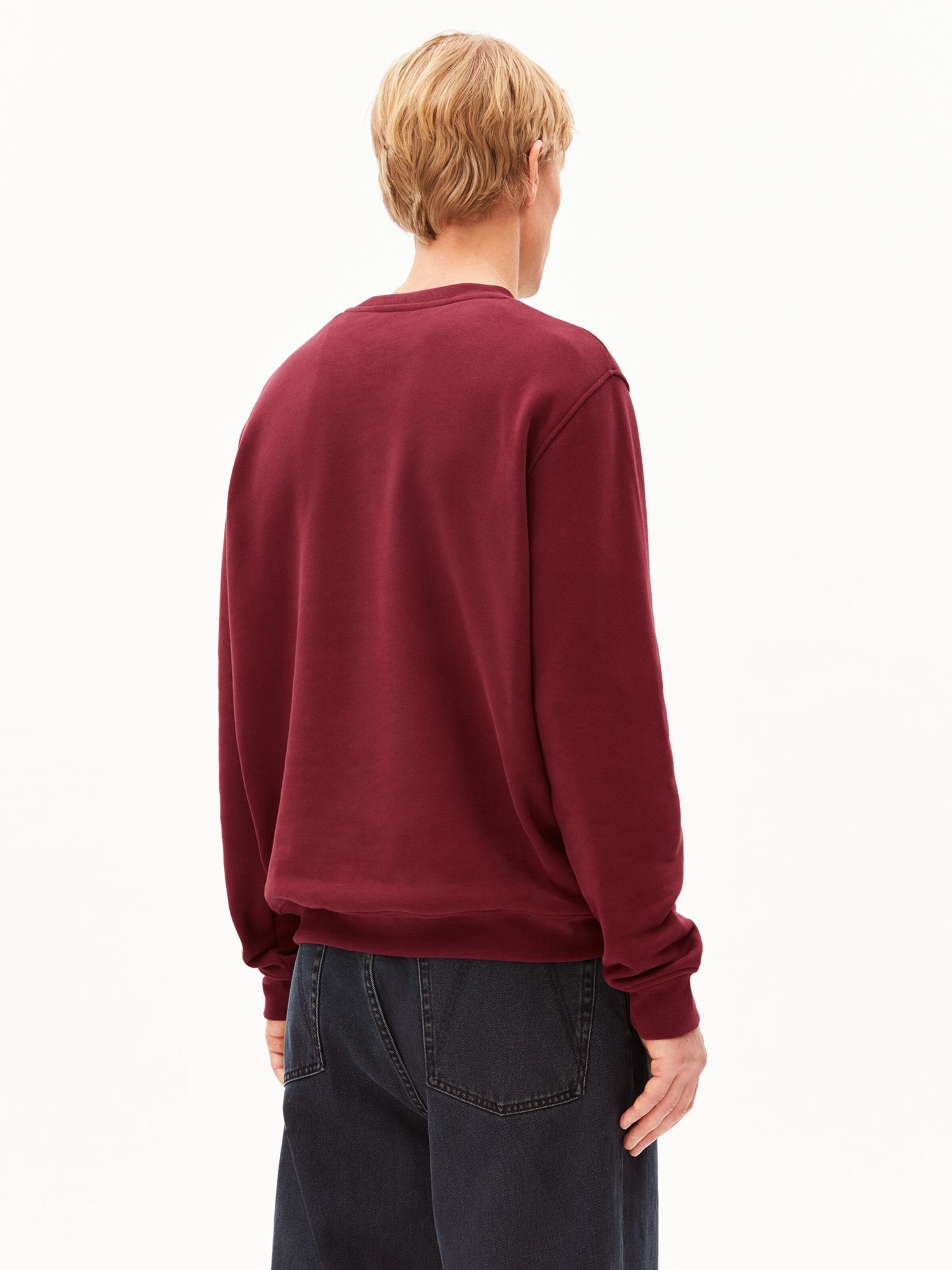 ARMEDANGELS Pullover BAARO FLEECE in Rot: Vorderseite