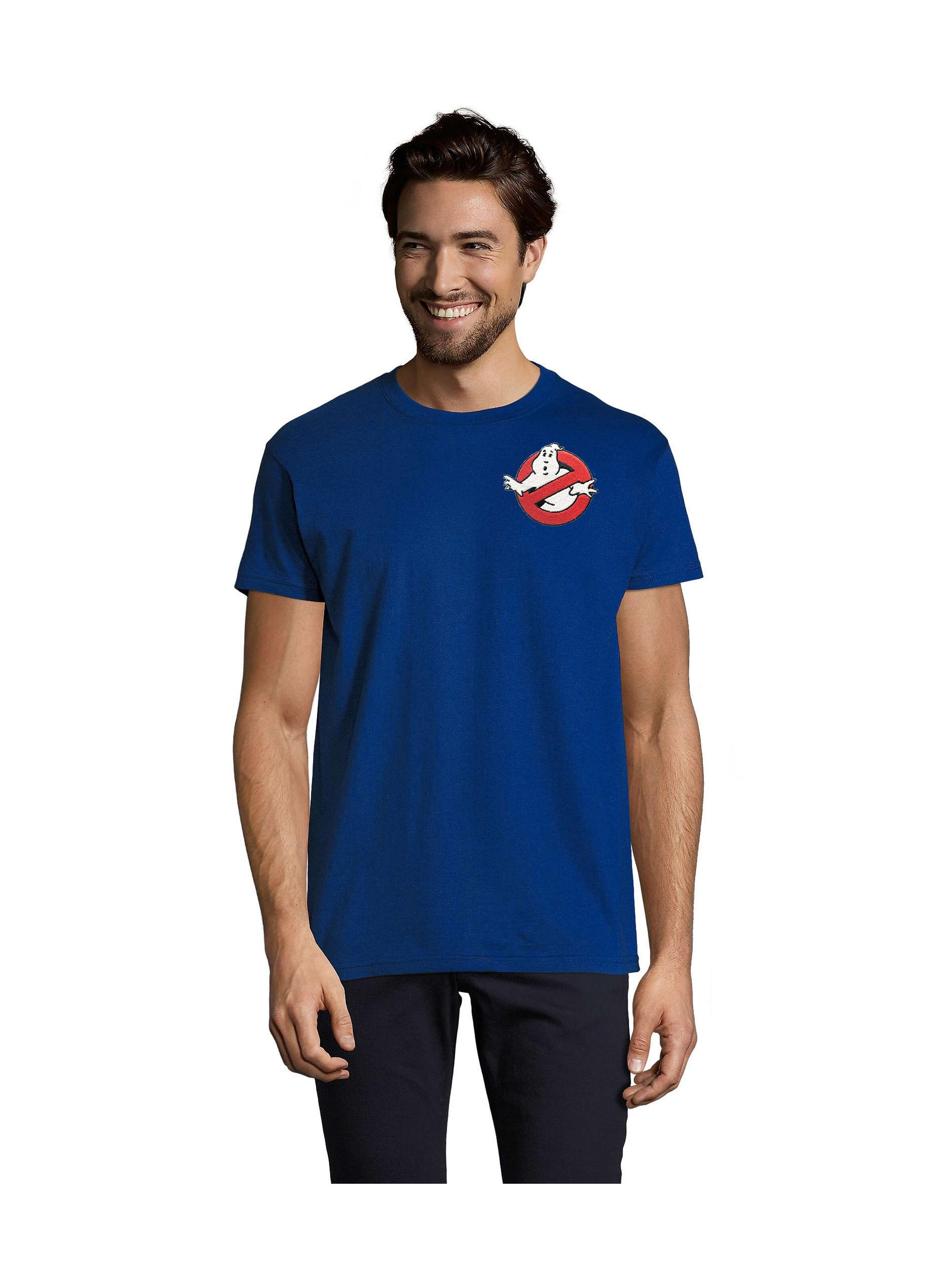 Blondie & Brownie Shirt 'GhostbustersPatch'‌‌‌ in Blau: Vorderseite