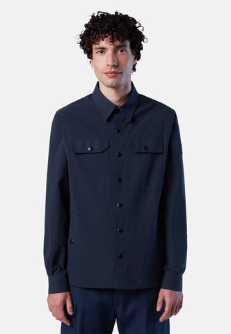 North Sails Regular fit Button Up Shirt 'Downdrift' in Blue: front