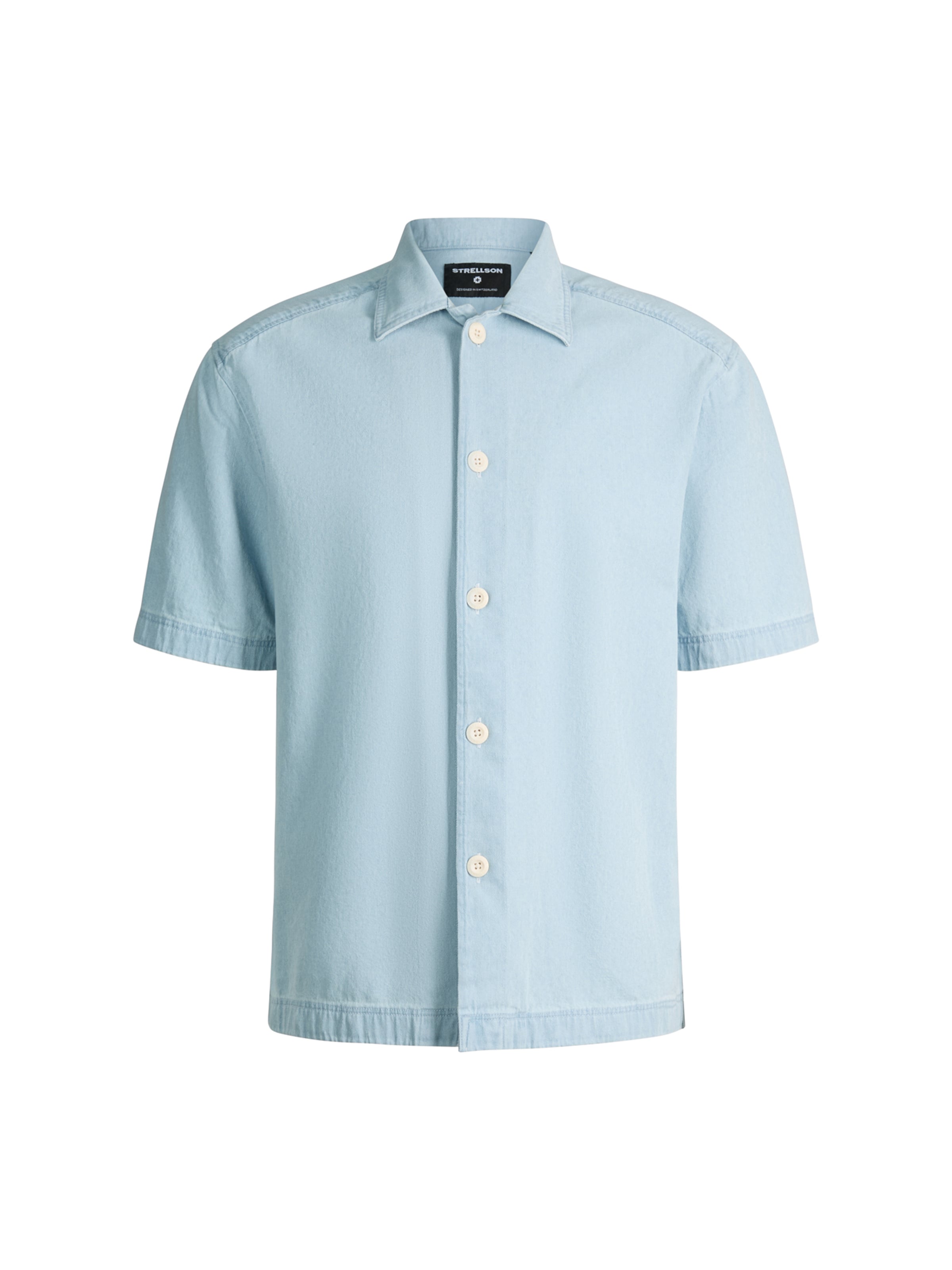 STRELLSON Comfort fit Button Up Shirt 'Navi' in Blue: front