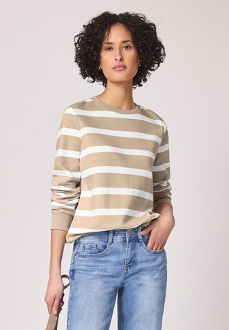 STREET ONE Sweatshirt in Beige: front