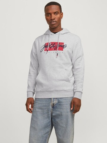 Sweat-shirt 'JJTiley' JACK & JONES en gris : devant