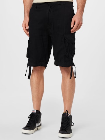 Regular Pantalon cargo Brandit en noir : devant