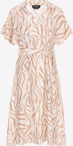 Robe-chemise 'Classic' usha BLACK LABEL en beige : devant