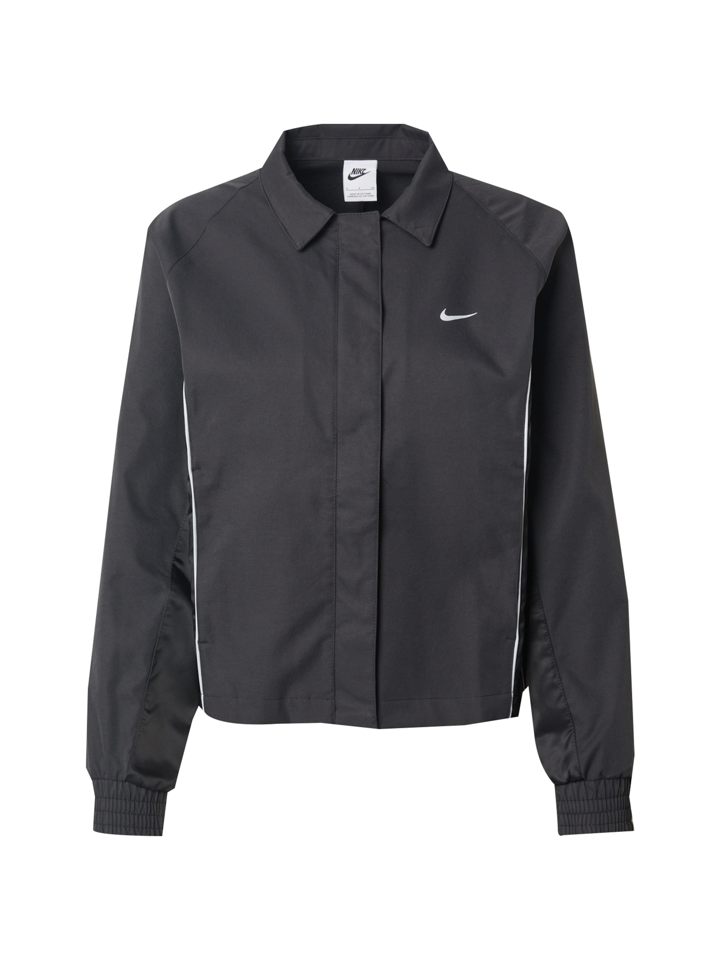 Nike Sportswear Φθινοπωρινό και ανοιξιάτικο μπουφάν σε μαύρο: μπροστά