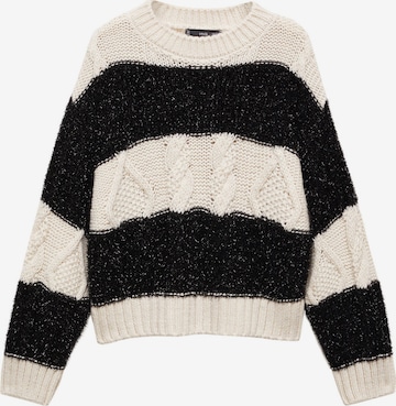 MANGO Sweater 'Zebra' in White: front