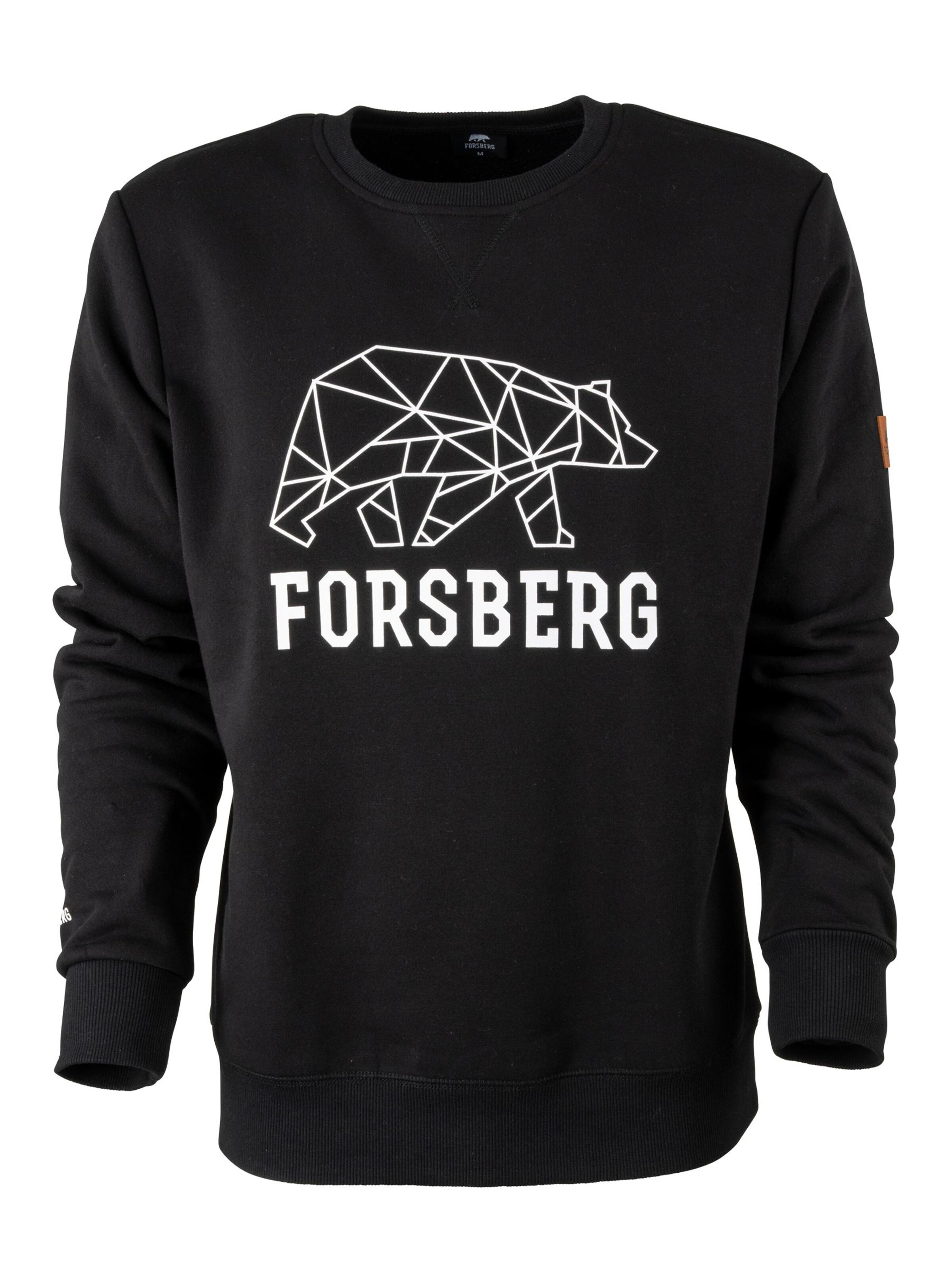 FORSBERG Sweatshirt 'Bertson mit Logo' in Black: front