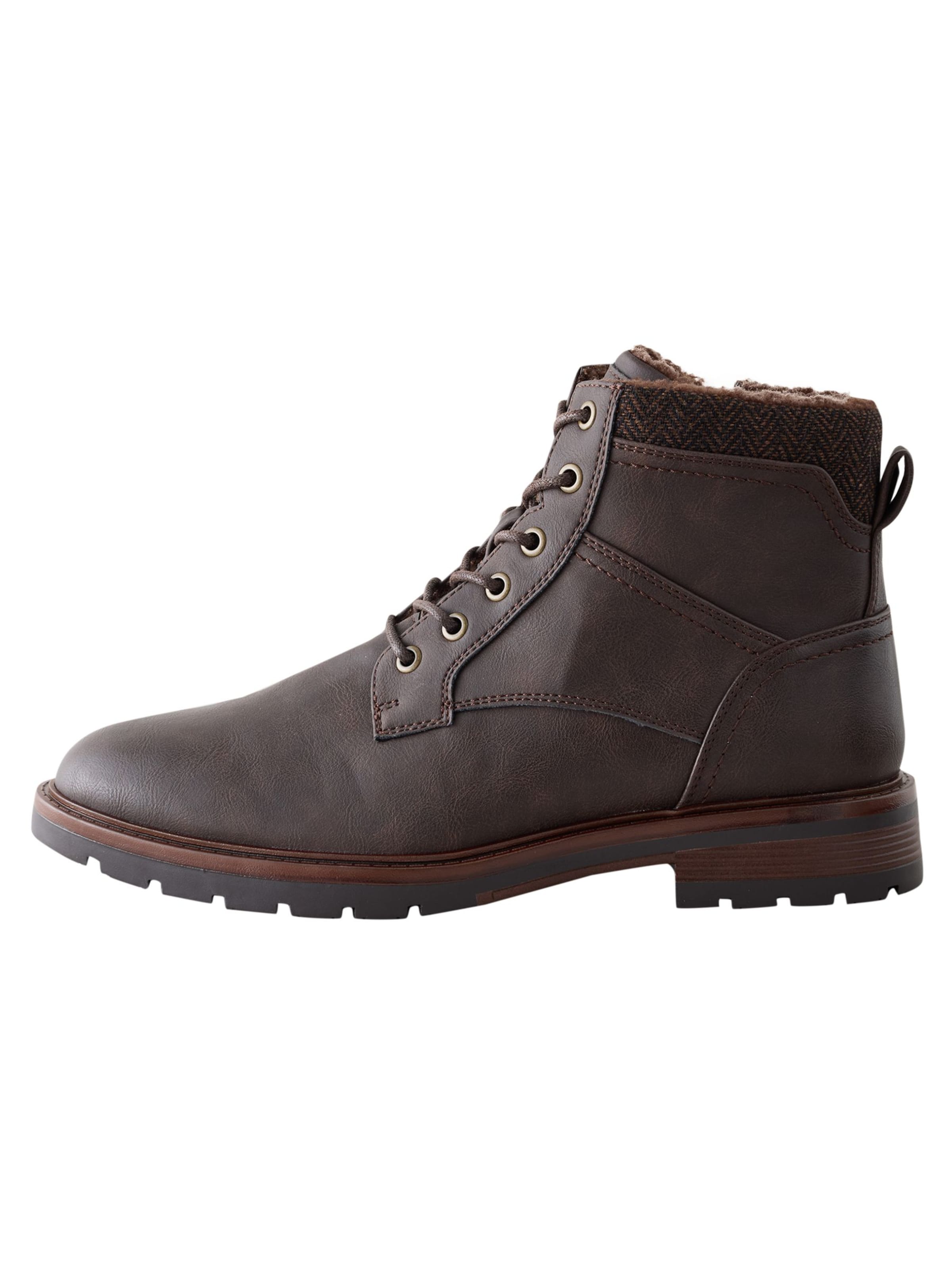 Bocanci cu șireturi de la Next pe maro: față