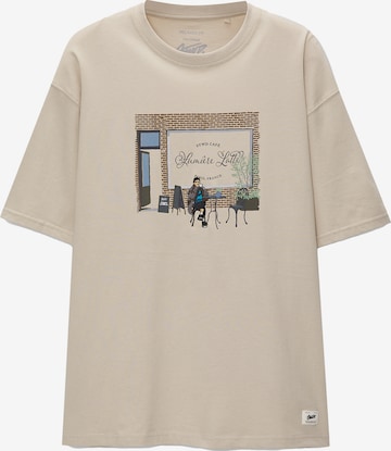 Pull&Bear T-Shirt in Beige: predná strana