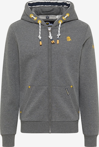 Schmuddelwedda Zip-Up Hoodie in Grey: front