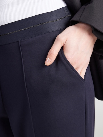 monari Tapered Bukser med lægfolder i blå