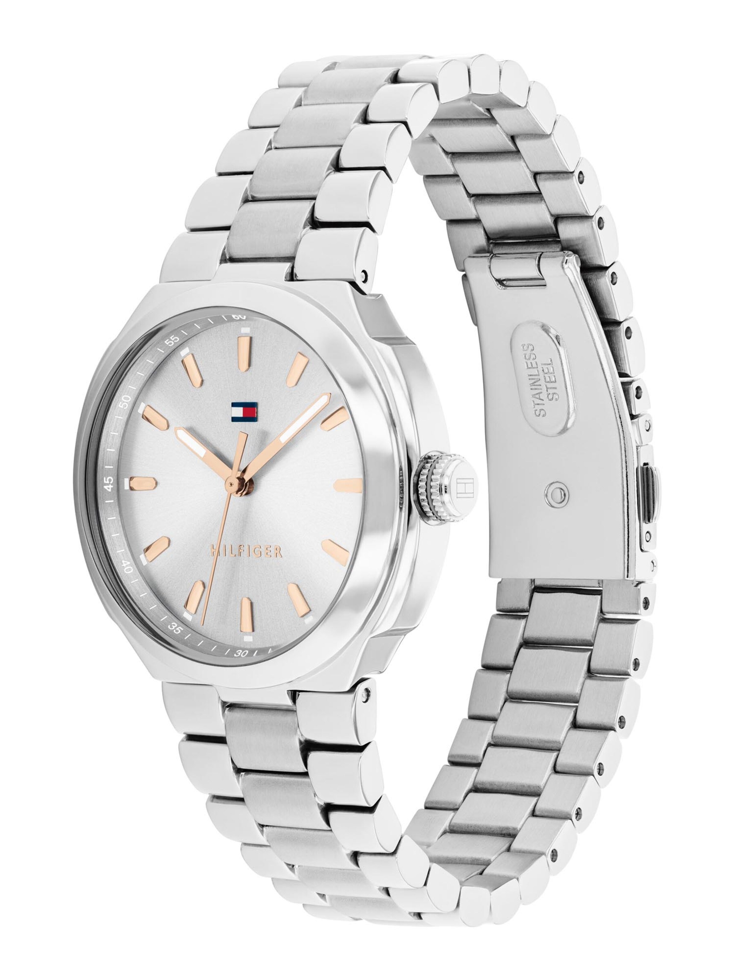 TOMMY HILFIGER Аналоговые часы 'GEORGIA' в Серебристый