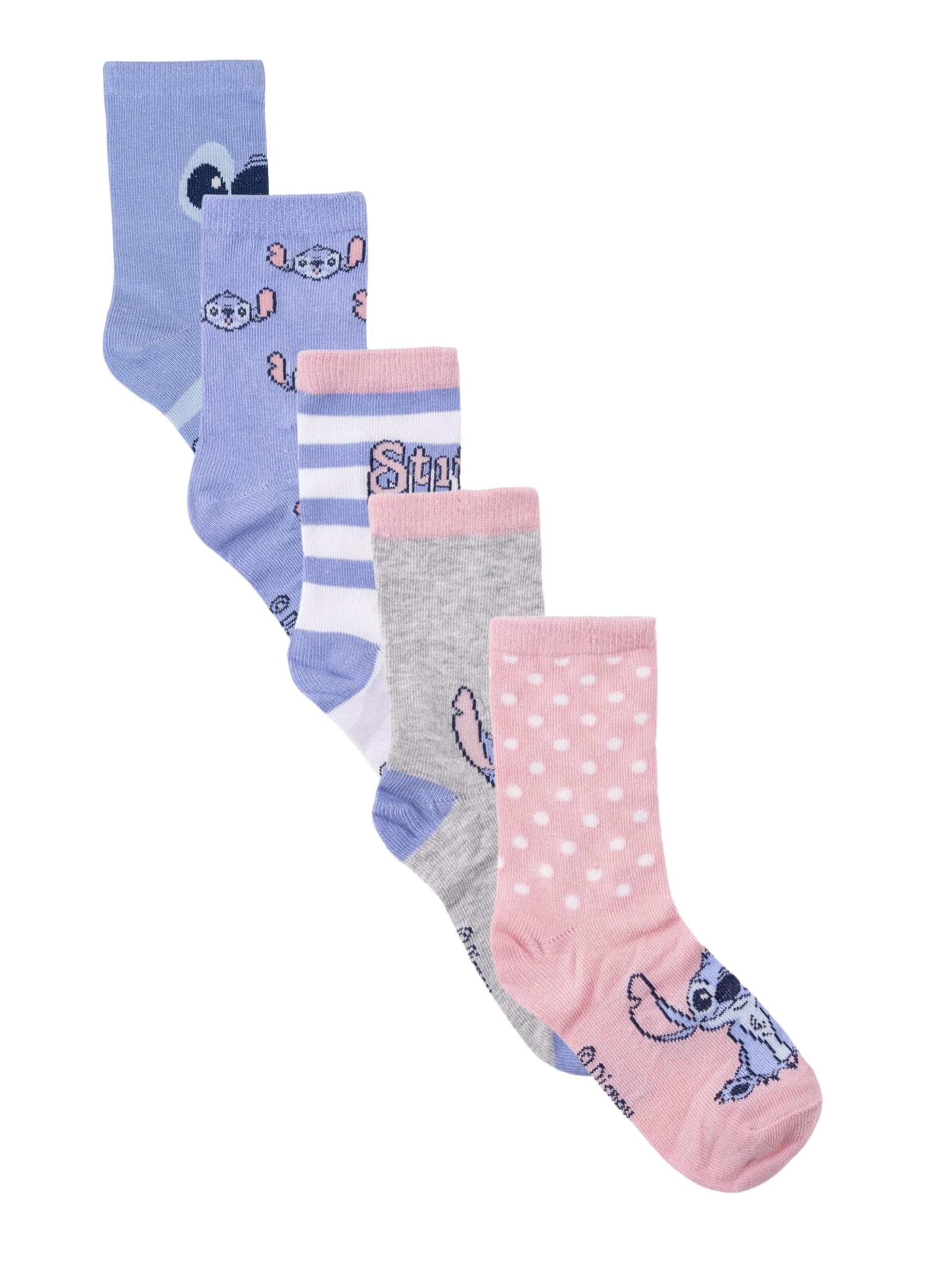 Chaussettes 'Socken Pack 5-teilig Stitch' DISNEY en violet